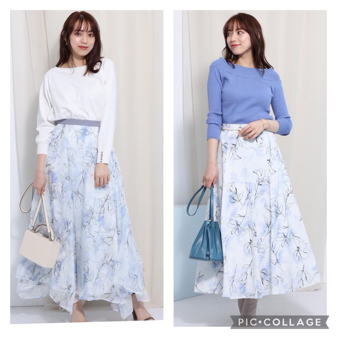 新品❤︎マイストラーダ❤︎ ぼかしフラワー2WAYスカート