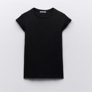 ザラ(ZARA)のリブ ライト コットン Ｔシャツ(Tシャツ(半袖/袖なし))