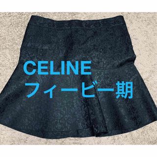 セリーヌ(celine)のceline セリーヌ フィービー期 スカート 花柄 フレアスカート フラワー(ひざ丈スカート)