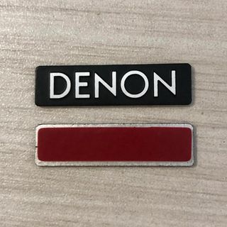 デノン(DENON)のDENON デノン デンオン アルミ エンブレム プレート シルバー/ブラックs(スピーカー)