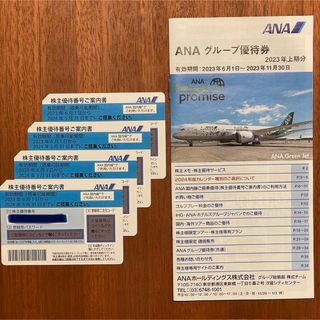 エーエヌエー(ゼンニッポンクウユ)(ANA(全日本空輸))のANA 全日空株主優待券4枚セット　かんたんラクマパック発送(その他)