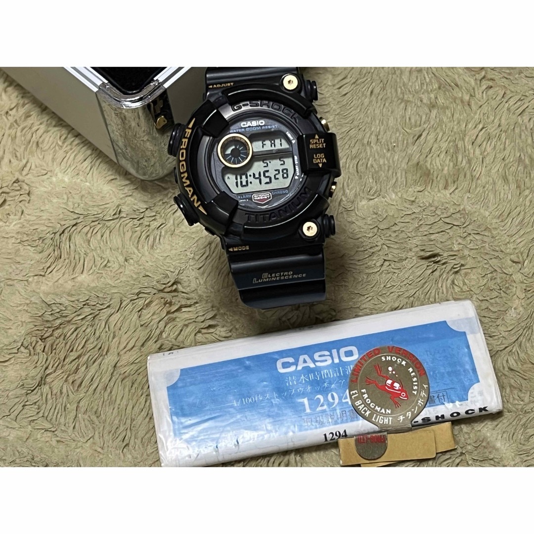 G-SHOCK - ゴールドチタンフロッグマン 黒金蛙 DW-8200B-9A G G-SHOCK - ゴールドチタンフロッグマン 黒金蛙 DW-8200B-9A G