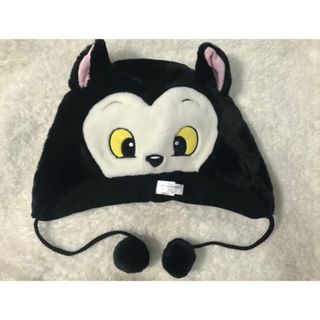 ディズニー(Disney)のディズニー　ピノキオ　フィガロ  ファンキャップ   被り物　帽子　黒猫(キャラクターグッズ)