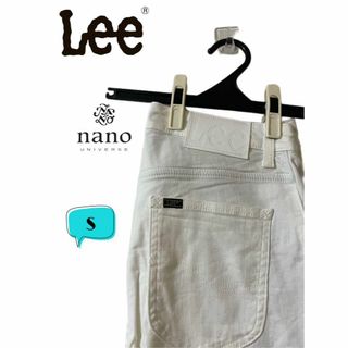 ナノユニバース(nano・universe)のLee×nano universe 別注 アンクル デニムパンツ S 白(デニム/ジーンズ)