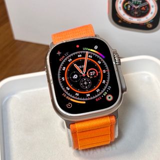 人気 保証残有 Apple Watch Ultra オレンジアルパインループ M