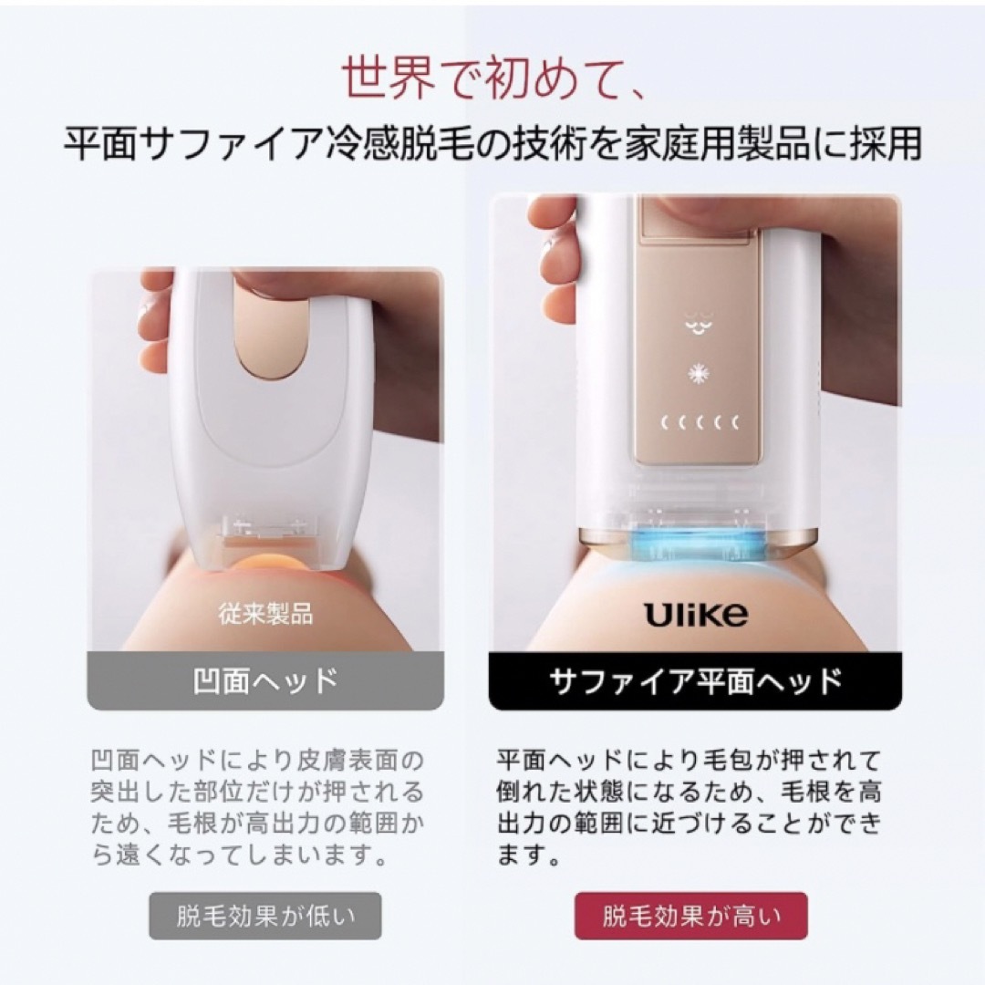 Ulike Air IPL光美容器 脱毛器 VIO対応 レーザー脱毛器美容/健康