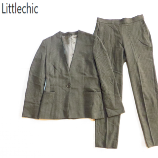 littlechic リトルチック ノーカラー グレー スーツ セットアップ(スーツ)