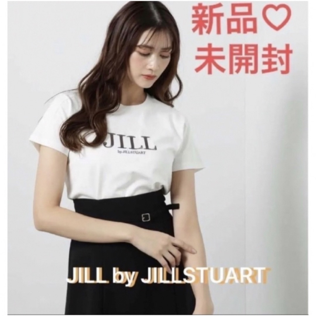 JILL by JILLSTUART(ジルバイジルスチュアート)のJILL BY JILLSTUART オーガニックコットン　シシュウロゴTシャツ レディースのトップス(Tシャツ(半袖/袖なし))の商品写真