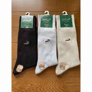 クロコダイル(Crocodile)のクロコダイル　メンズソックス　× 3足 ③ （新品）(ソックス)