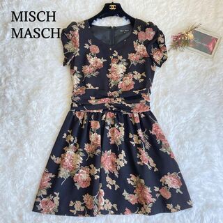 ミッシュマッシュ(MISCH MASCH)の【極美品】　ミッシュマッシュ　レトロフラワーAラインワンピース　お呼ばれドレス(その他ドレス)