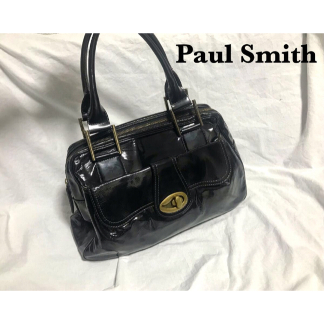 Paul Smith(ポールスミス)のPaul Smith ポールスミス　エナメル　レザー　トートバッグ 革　 メンズのバッグ(トートバッグ)の商品写真