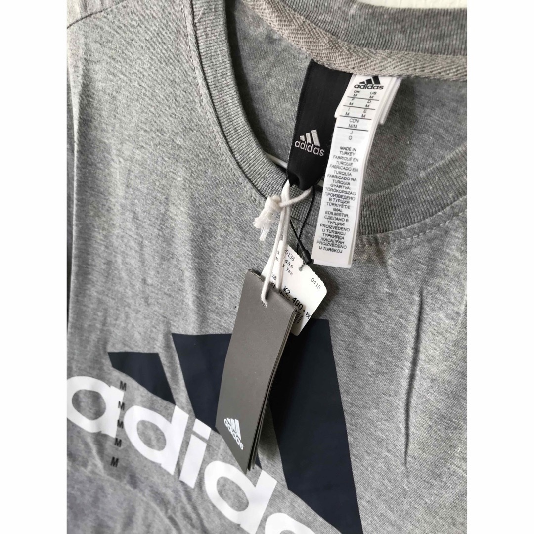 新品 adidas アディダス Tシャツ M グレー