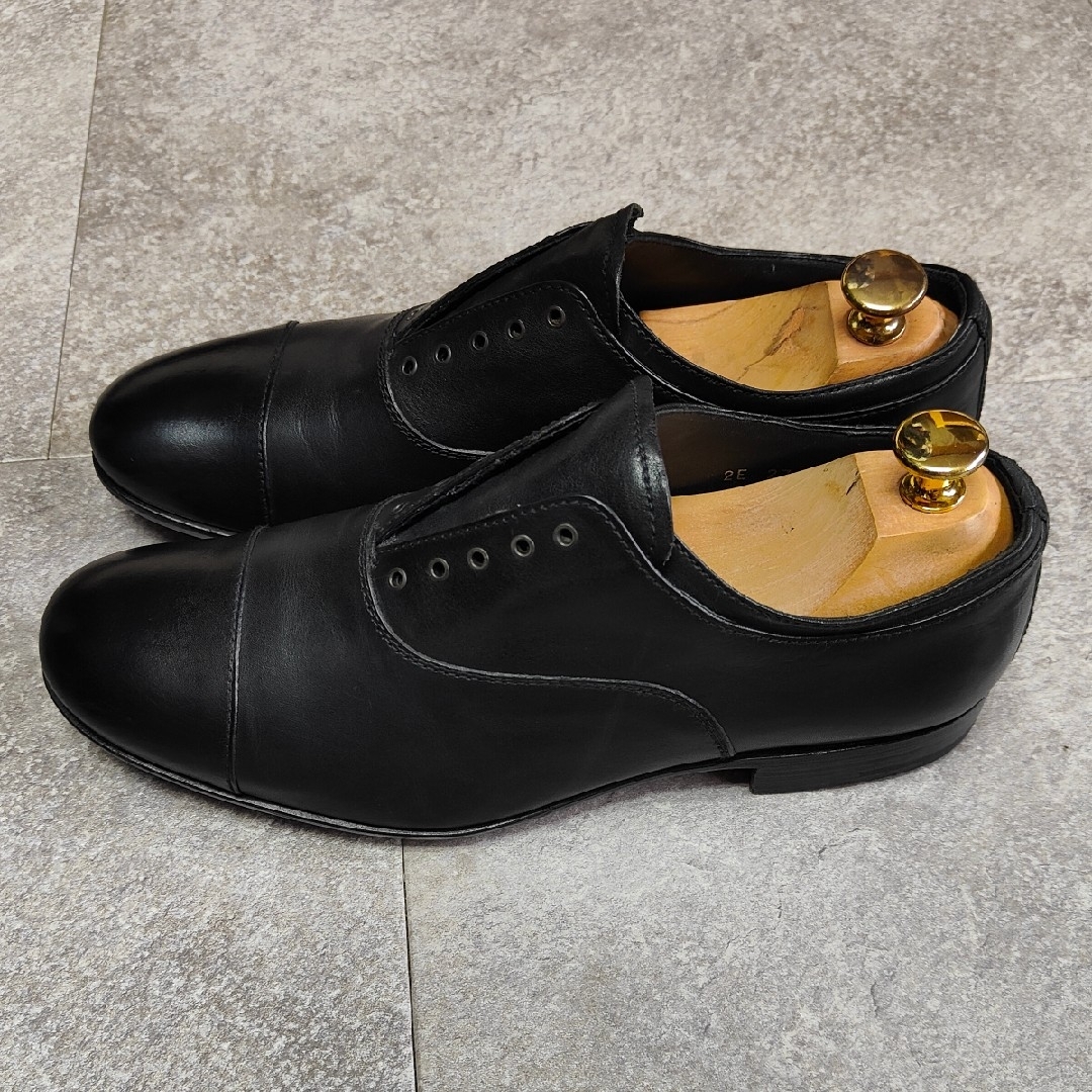 PRADA】プラダ ノーレースデザイン ストレートチップレザーシューズ- PRADA】プラダ ノーレースデザイン ストレートチップレザーシューズ-