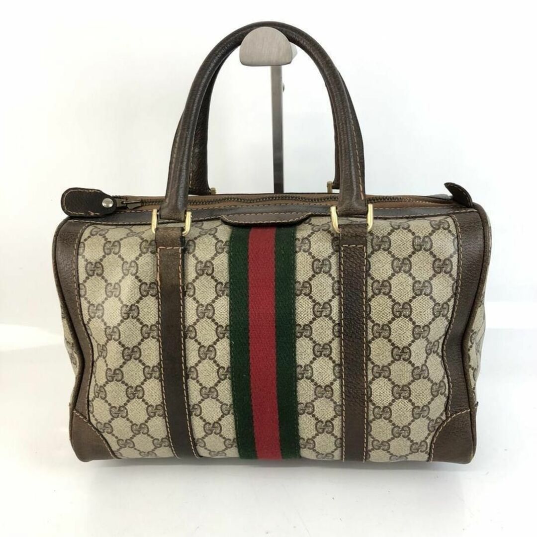 正規 値引き GUCCI グッチ GGスプリーム シェリーライン ボストン