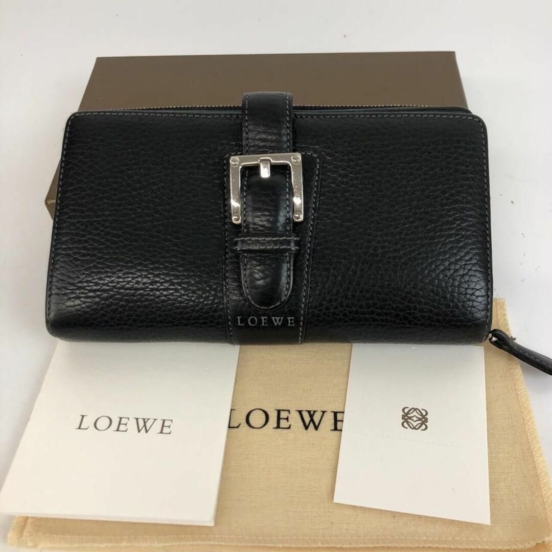 LOEWE ロエベ 二つ折り 長財布 ブラック 小物 レディース ブランド www