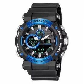 SMAEL 8048（ブラック・ブルー）スポーツウォッチ(腕時計(デジタル))