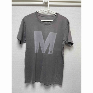 フリーシティ ダメージ加工 Tシャツ カットソー プリント 半袖 M 紫 メンズ
