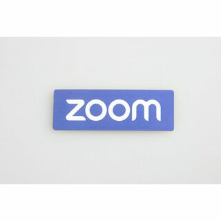 ズーム(Zoom)の非売品 zoom ノベルティ ロゴ ステッカー 青(その他)