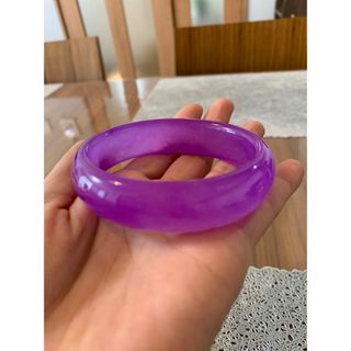 愛用 M-023 翡翠バングル ラベンダー 恋愛運 お守り 腕輪 内径61mm