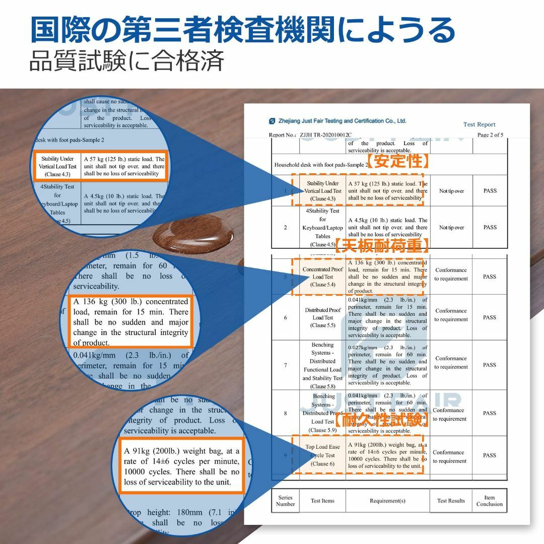 【色: ブラック】Sunon パソコンデスク 耐荷重100KG 組立簡単 配線穴