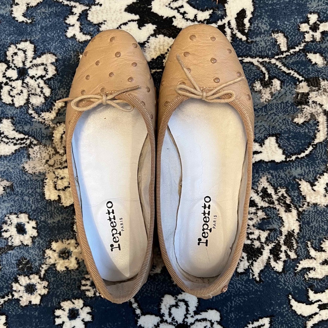 repetto(レペット)のrepetto レペット バレエシューズ FR33 クロコ ベージュ キッズ/ベビー/マタニティのキッズ靴/シューズ(15cm~)(フォーマルシューズ)の商品写真