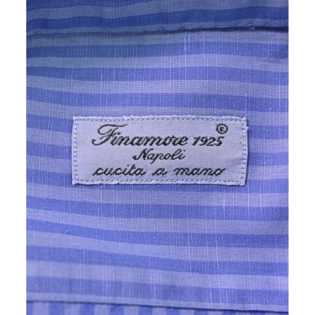 finamore フィナモレ ドレスシャツ 41(XL位) 青系(ストライプ) 2