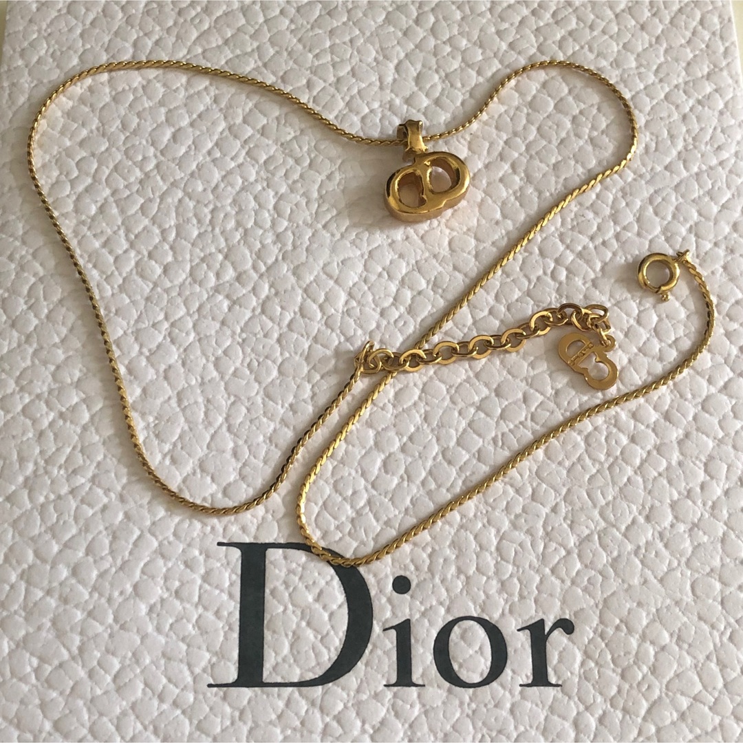Christian Dior クリスチャンディオール CDロゴゴールドネックレス