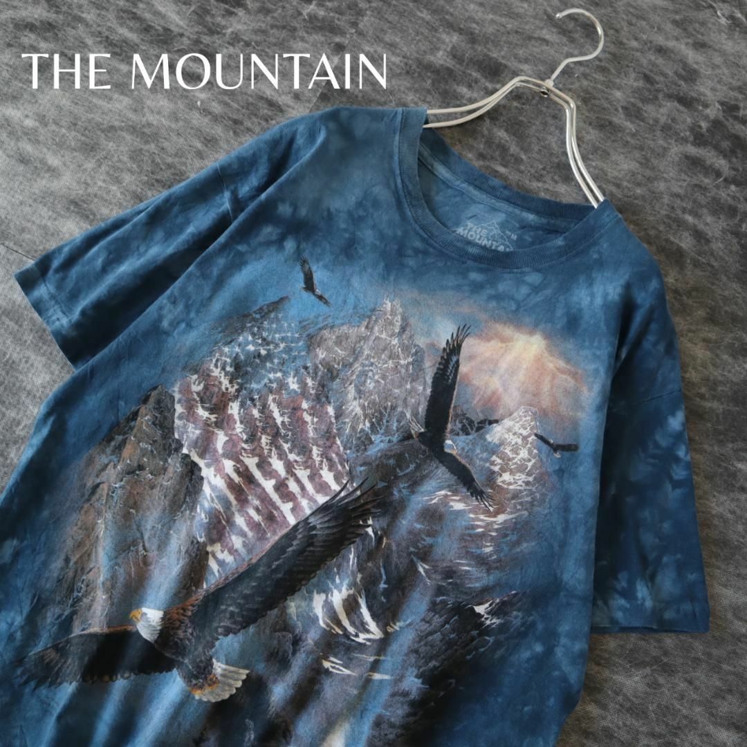 ART VINTAGE(アートヴィンテージ)の【THE MOUNTAIN】USA製 イーグル プリント タイダイ Tシャツ M メンズのトップス(Tシャツ/カットソー(半袖/袖なし))の商品写真