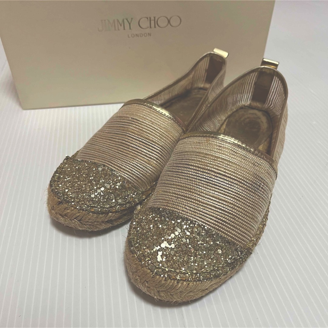 JIMMY CHOO(ジミーチュウ)のJIMMYCHOO  ジミーチュウ エスパドリーユ サンダル 36 1/2 レディースの靴/シューズ(サンダル)の商品写真