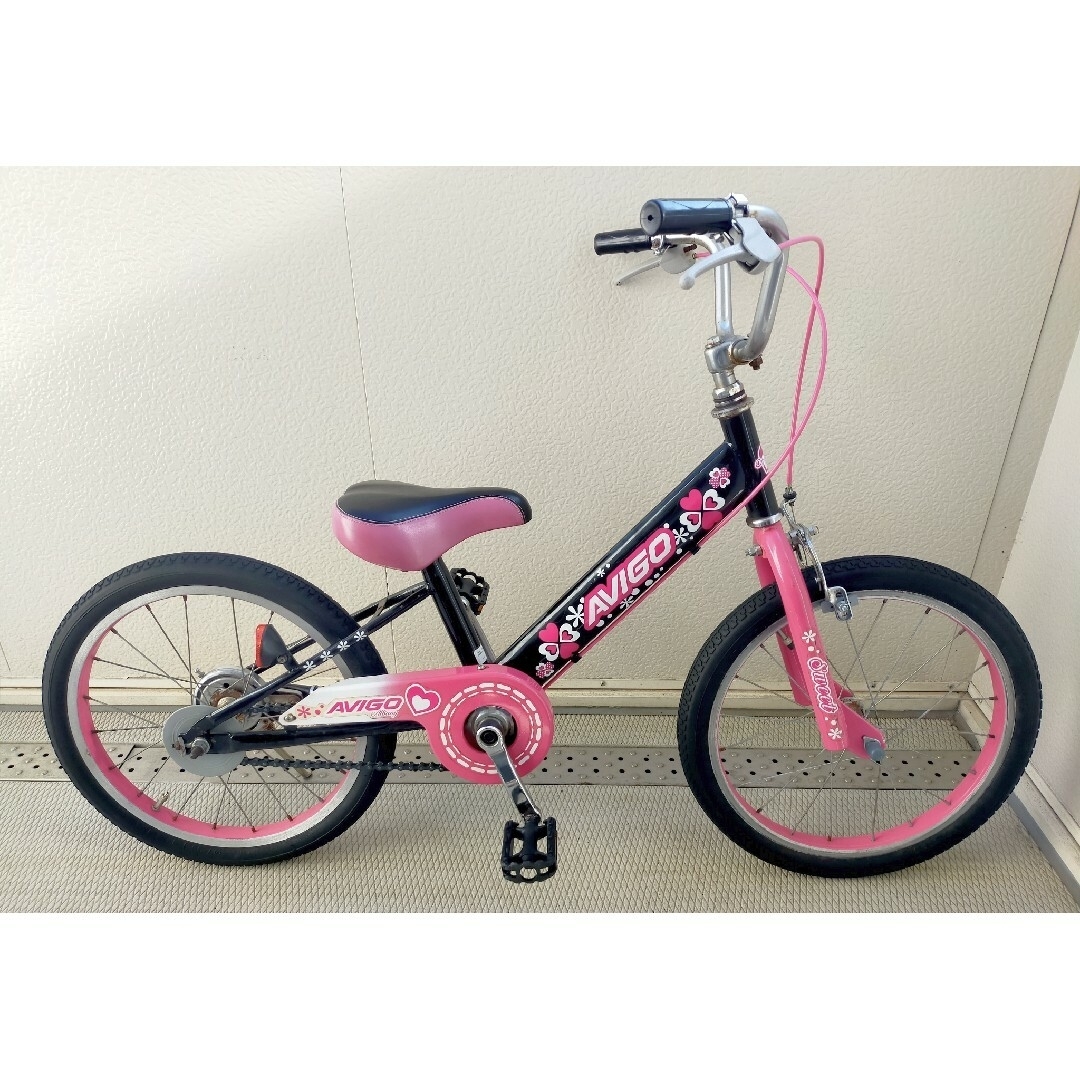 18インチ　幼児車　ブラック・ピンク スポーツ/アウトドアの自転車(自転車本体)の商品写真