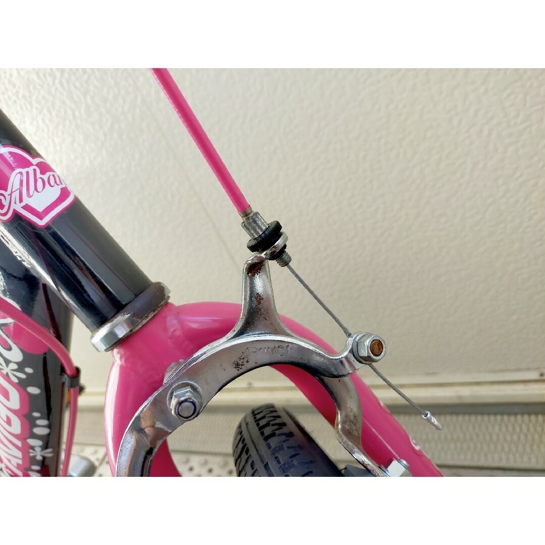 18インチ　幼児車　ブラック・ピンク スポーツ/アウトドアの自転車(自転車本体)の商品写真