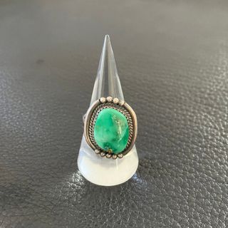 インディアンジュエリー(INDIAN JEWELRY)のRayTafoya レイタフォヤ グリーンターコイズ リング #20(リング(指輪))