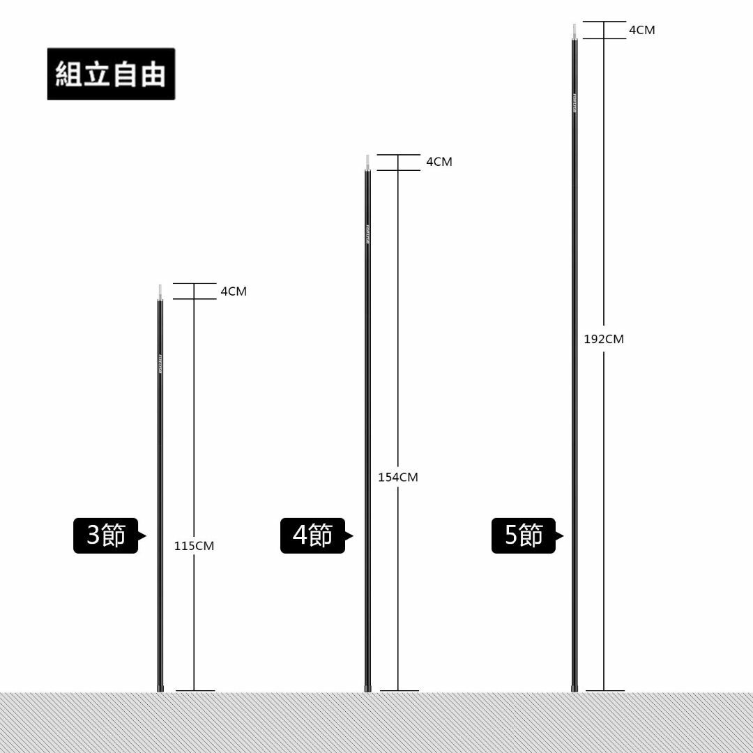 FLYFLYGO アルミテントポール タープポール 2本セット入り 直径19mm 5