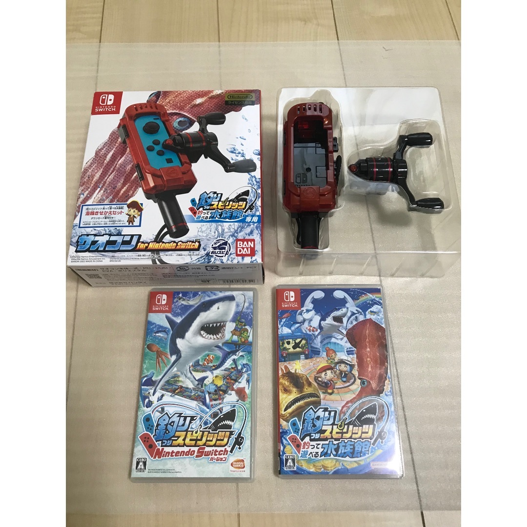 美品✨釣りスピリッツ＆釣って遊べる水族館Switch&サオコンセット✨Switch