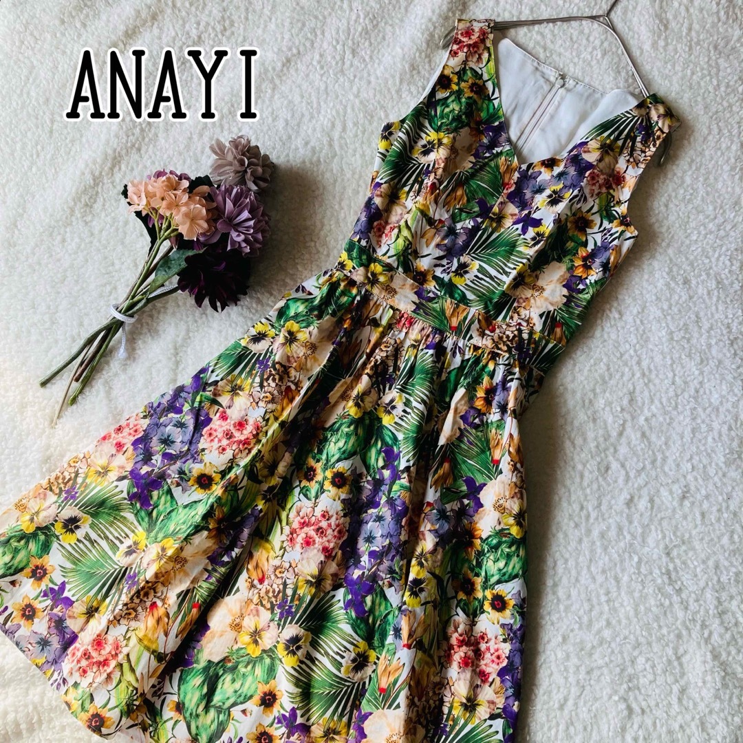 ANAYI  アナイ　花柄　ワンピース