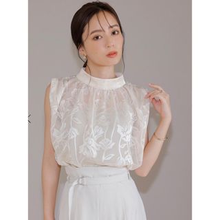 アニュアンス(ánuans)の新品！anuans アニュアンス★2wayオパールスタンドカラーブラウス(シャツ/ブラウス(半袖/袖なし))