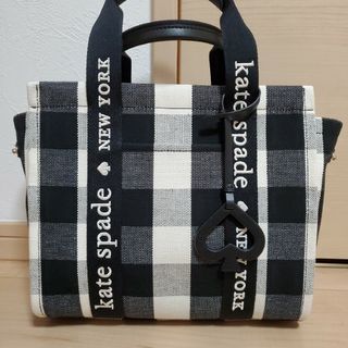 ケイトスペードニューヨーク(kate spade new york)のケイトスペード　ギンガムチェック　バッグ(トートバッグ)