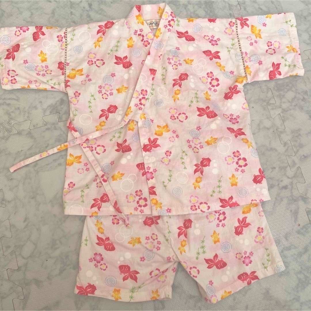 女の子　甚平　100cm キッズ/ベビー/マタニティのキッズ服女の子用(90cm~)(甚平/浴衣)の商品写真