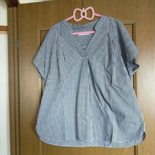 アベイル(Avail)の★美品★Re-Jギンガムチェックブラウス 大きいサイズ(シャツ/ブラウス(半袖/袖なし))