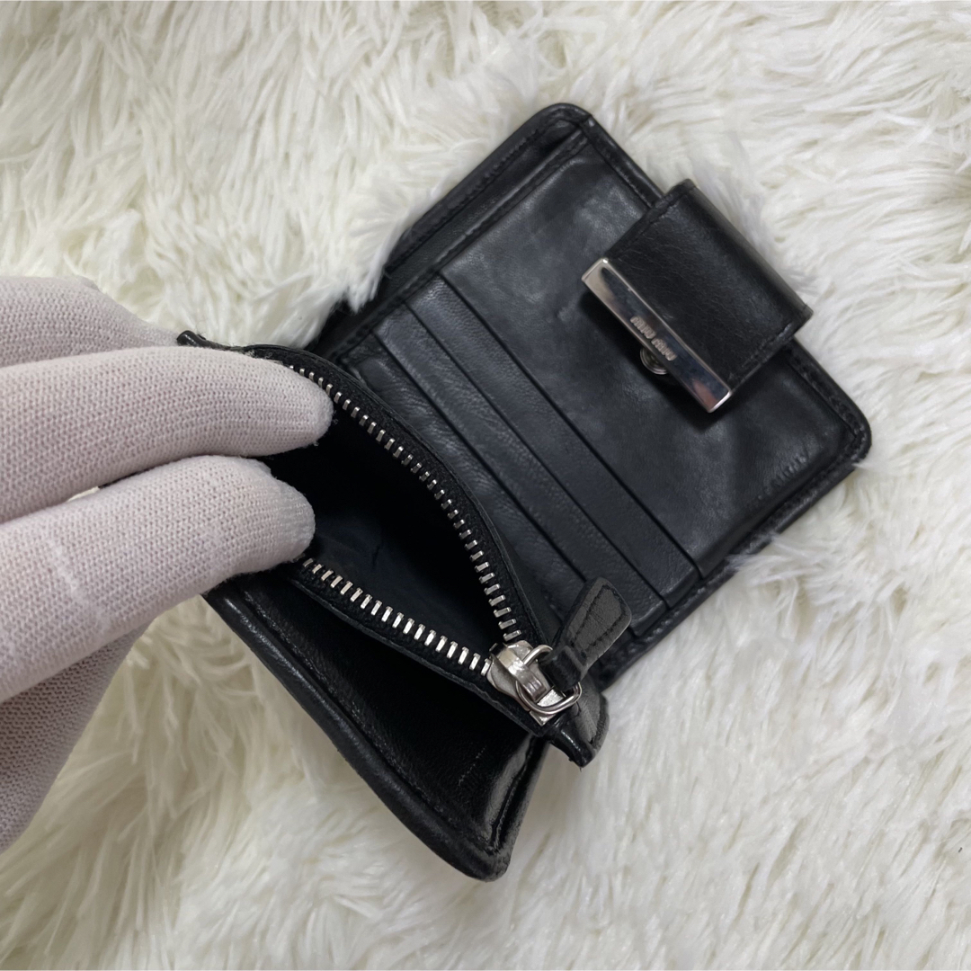 【新品】miumiu マトラッセ ブラック 折り財布