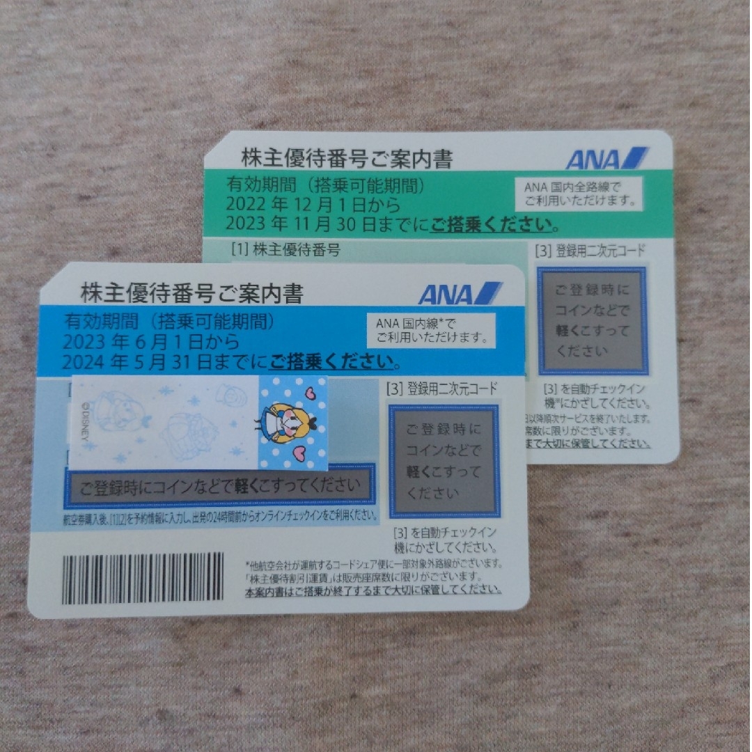 ANA株主優待券2枚 チケットの優待券/割引券(その他)の商品写真