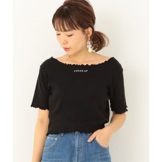 アナザーエディション(ANOTHER EDITION)のanother edition CHEER UP刺繍テレコショートスリーブT(Tシャツ(半袖/袖なし))