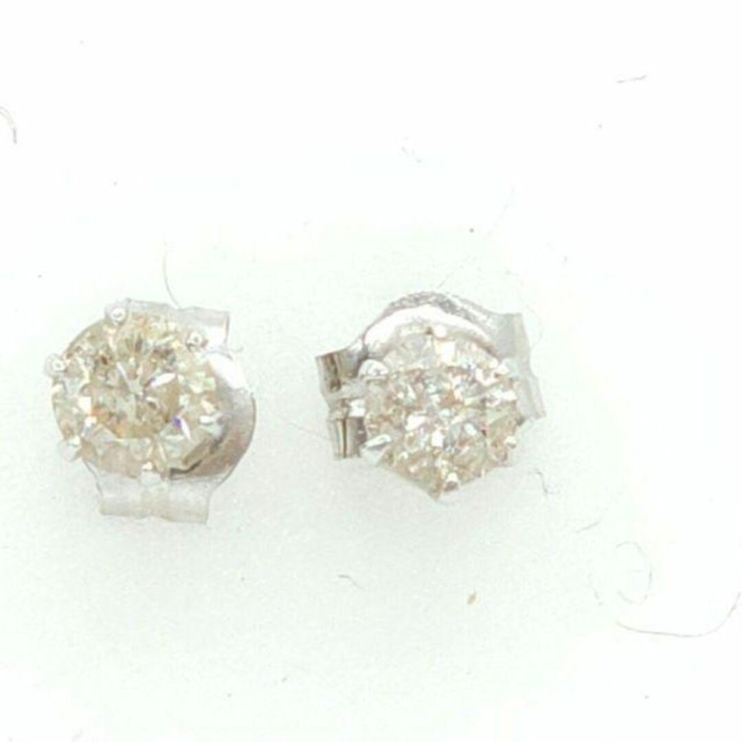 61 ダイヤモンド　ピアス　D0.10ct K14WG 0.2g 宝石