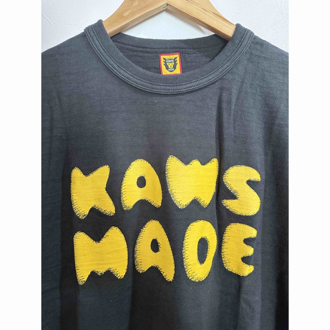 HUMAN MADE x KAWS ロゴプリントTシャツ 黒 2XL 正規品保証 - Tシャツ