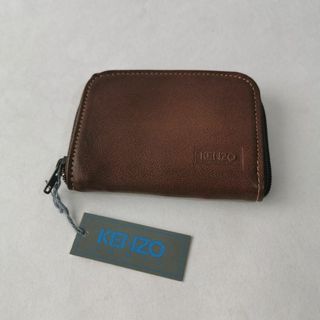 ケンゾー(KENZO)のKENZO HOMME 本革 小銭入れ タグ付き未使用品 ブラウン(コインケース/小銭入れ)