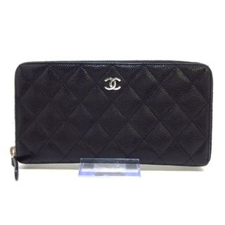 シャネル(CHANEL)のCHANEL(シャネル) 長財布 マトラッセ 黒(財布)