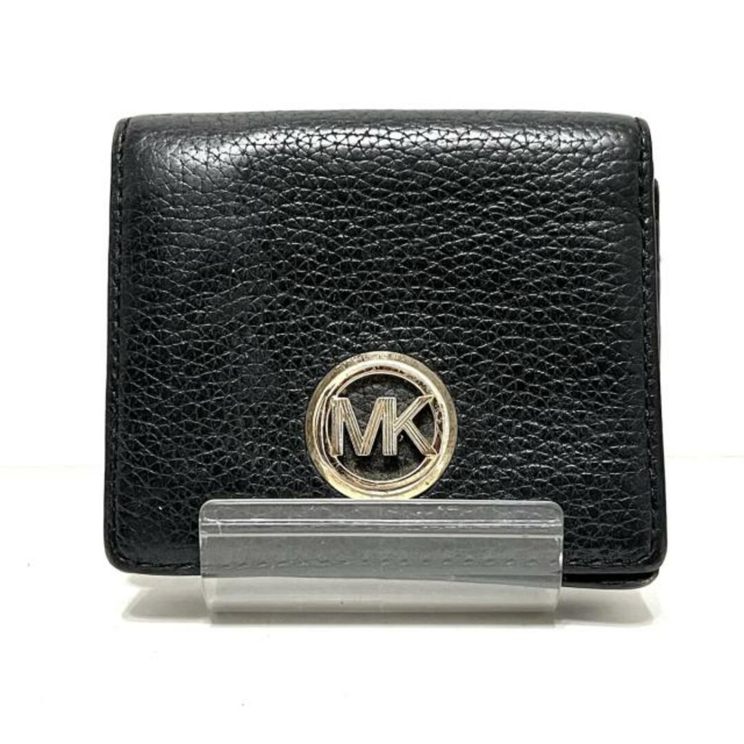 新品☆MICHAEL KORS ゴールド レザー 折り財布