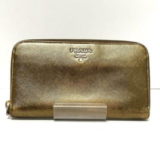 PRADA - PRADA(プラダ) 長財布 - ゴールド レザーの通販|ラクマ