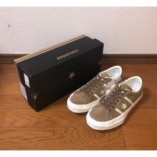 コンバース(CONVERSE)の27cm 新品 CONVERSE STAR&BARS SUEDE ブラウン 茶色(スニーカー)