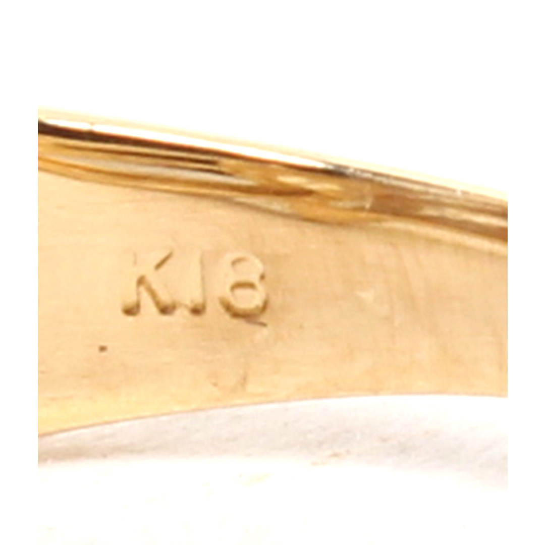 美品   リング 指輪 K18 ダイヤ0.13ct    レディース 10号 2